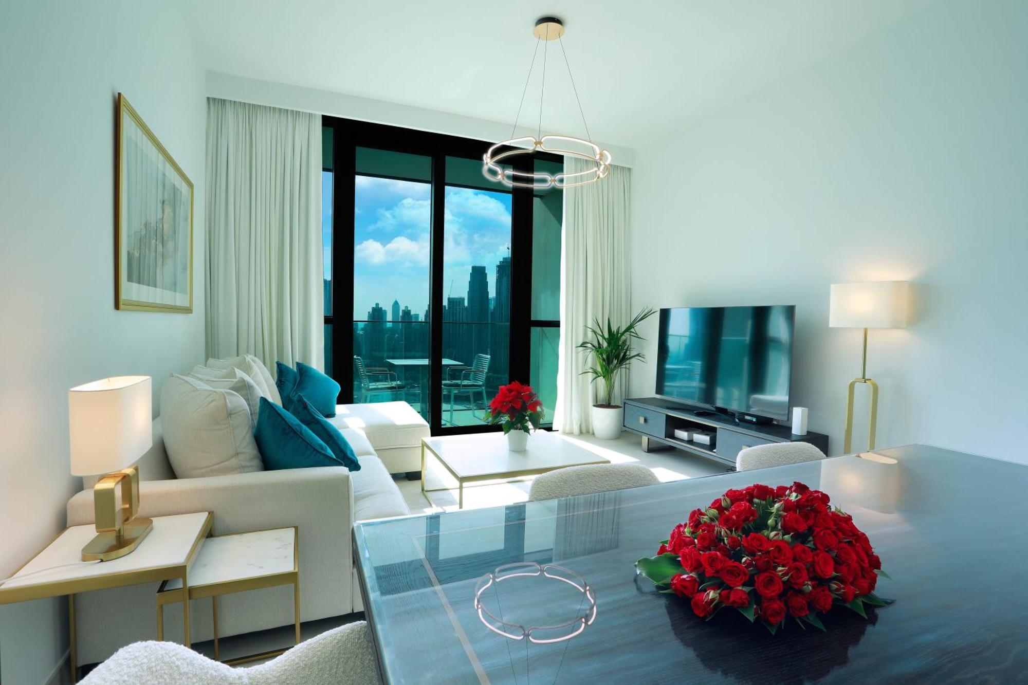 Elegant Apartment With Direct Access To Dubai Mall Exteriör bild